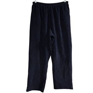 Alfred Dunner Women's Size 16 Navy Velour Corduroy Pants Casual